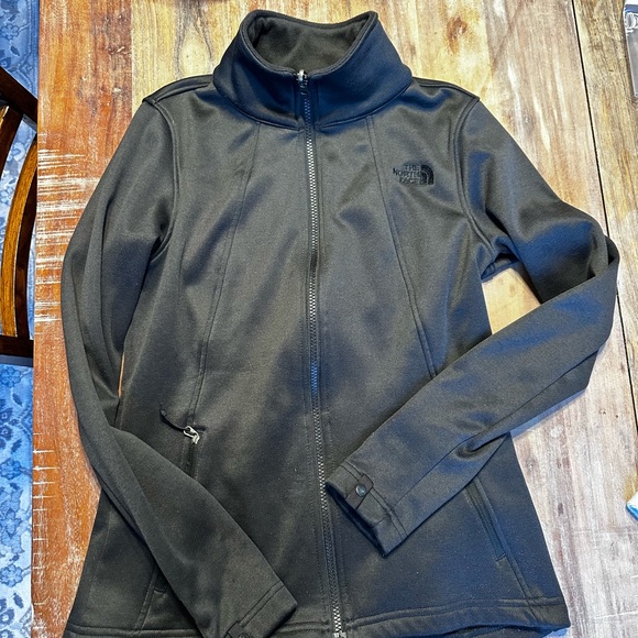 Small women’s black north face jacket/sweatshirt full zip, fleece lined. - Picture 1 of 2